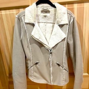 Suede cropped jacket